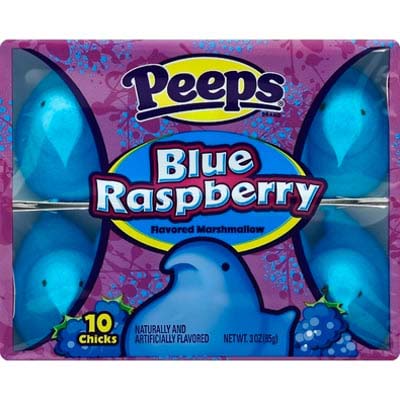 blue chick-shaped marshmallow peeps