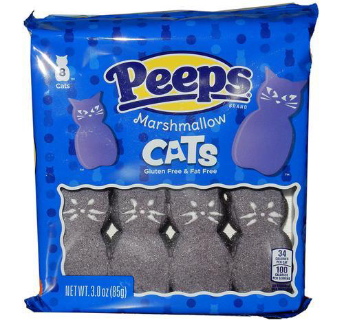 black cat-shaped marshmallow peeps