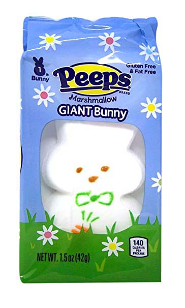 larger white or pink bunny-shaped marshmallow peep